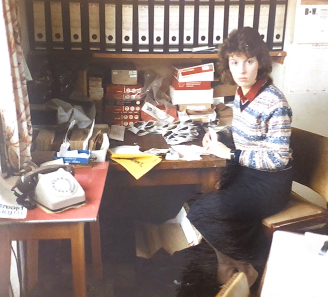 Sally Chapman, Payroll Administrator, 1980's